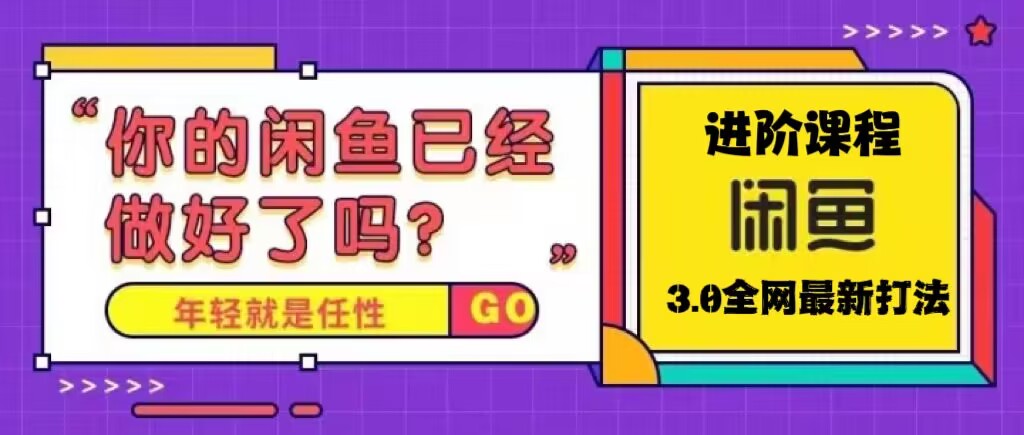 火爆全网的咸鱼玩法进阶课程，单号日入1K的咸鱼进阶课程-无双资源网