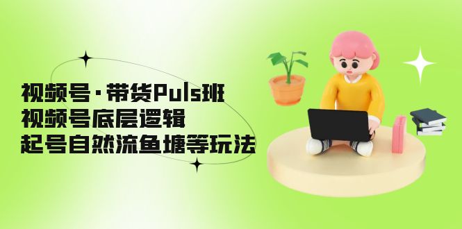 视频号·带货Puls班，视频号底层逻辑，起号自然流鱼塘等玩法-无双资源网