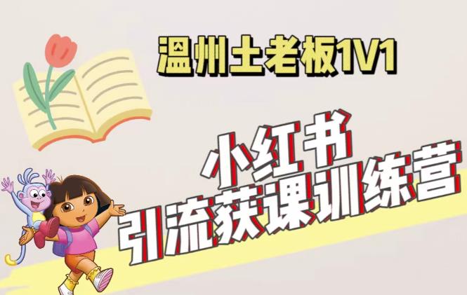 小红书1对1引流获客训练营：账号、内容、引流、成交（价值3999元）-无双资源网