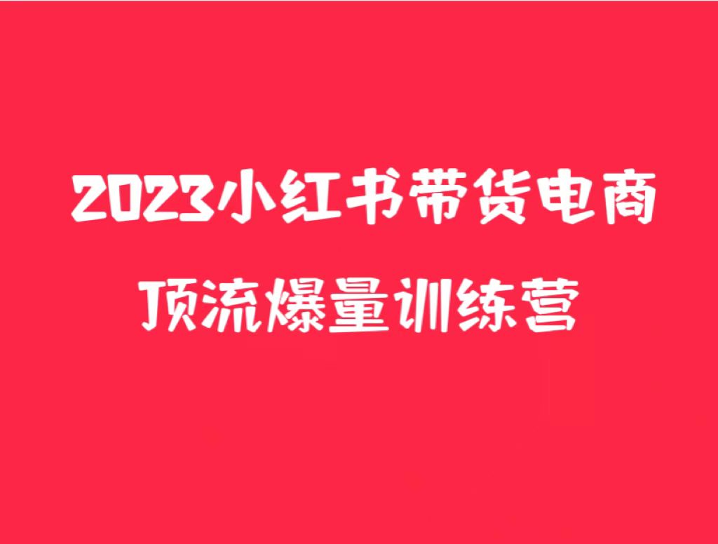 小红书电商爆量训练营，月入3W+！可复制的独家养生花茶系列玩法-无双资源网