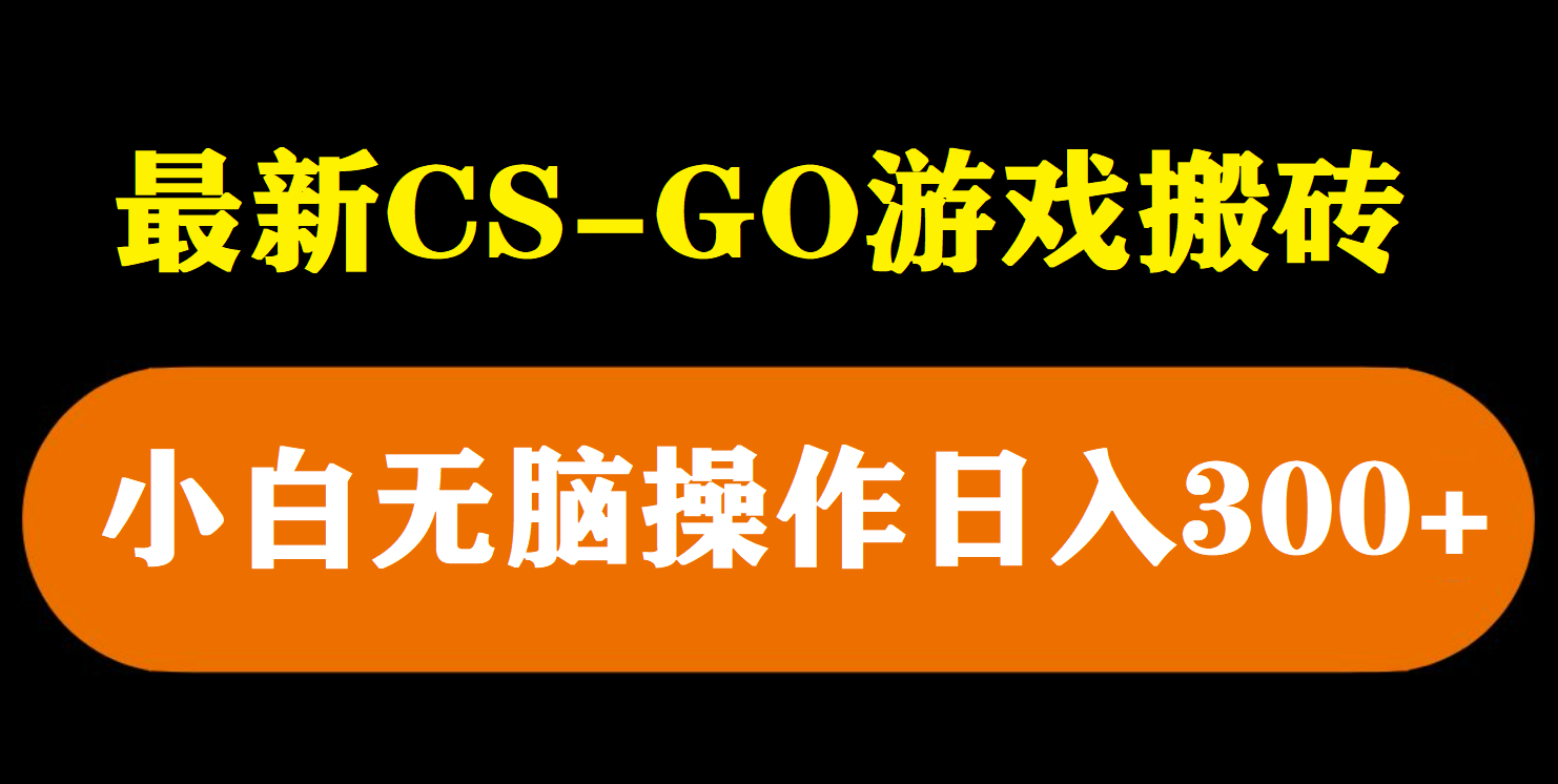 最新csgo游戏搬砖游戏，无需挂机小白无脑也能日入300+-无双资源网