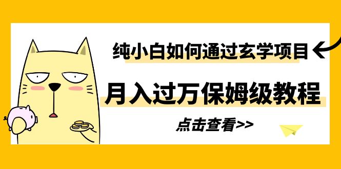 纯小白如何通过玄学项目月入过万保姆级教程-无双资源网