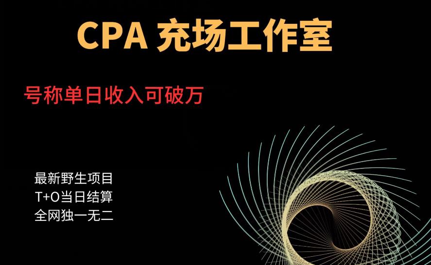 cpa充场工作室，号称单日收入10000+（揭秘）-无双资源网