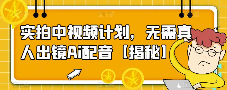 实拍中视频计划，无需真人出镜Ai配音【揭秘】-无双资源网