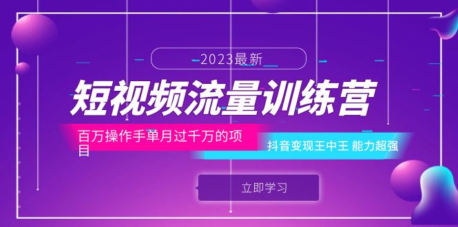 【百度网盘】短视频流量训练营：百万操作手单月过千万的项目：抖音变现王中王 能力超强-无双资源网