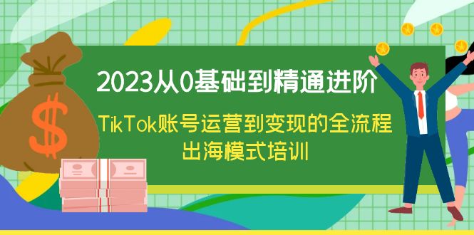 【百度网盘】2023从0基础到精通进阶，TikTok账号运营到变现的全流程出海模式培训-无双资源网