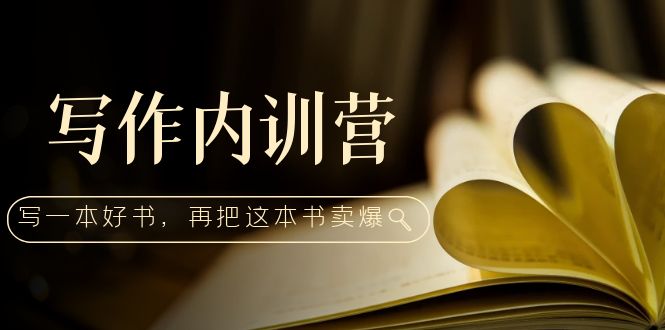 写作内训营：百万级大佬教你如何写一本好书，再把这本书卖爆！-无双资源网