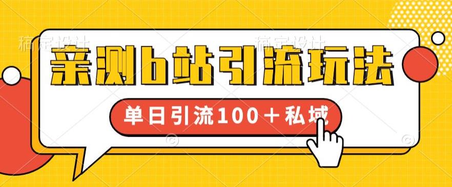 【百度网盘】亲测b站引流玩法，单日引流100+私域，简单粗暴，超适合新手小白-无双资源网