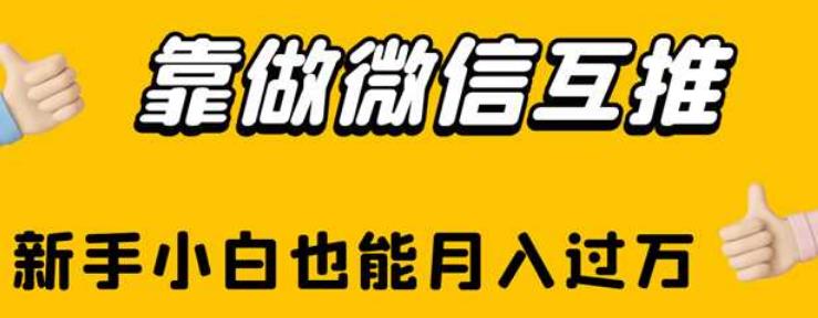 【百度网盘】靠做微信互推，新手小白也能月入过万-无双资源网