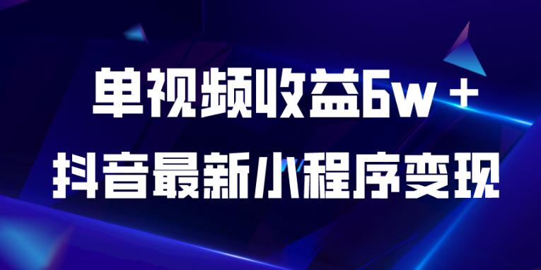 【百度网盘】抖音最新小程序变现项目，单视频收益6w＋，小白可做【揭秘】-无双资源网