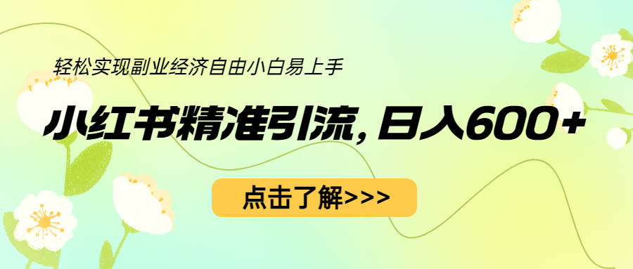 【百度网盘】小红书精准引流，小白日入600+，轻松实现副业经济自由（教程+1153G资源）-无双资源网