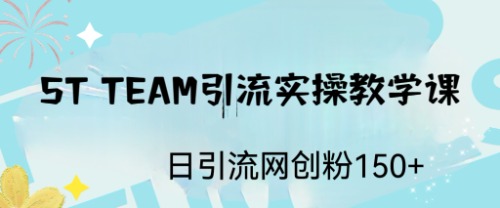 【百度网盘】ST TEAM引流实操课，日引流网创粉100+-无双资源网