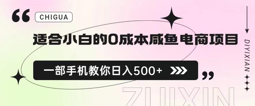 【百度网盘】适合小白的0成本闲鱼电商项目，一部手机，教你如何日入500+的保姆级教程-无双资源网