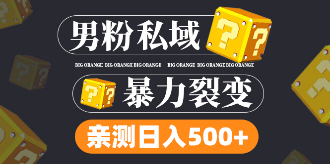 男粉私域项目：亲测男粉裂变日入500+（视频教程）-无双资源网