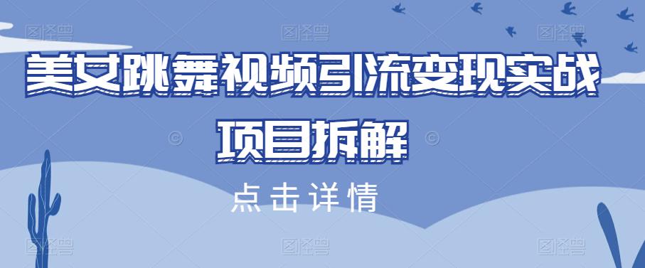 【百度网盘】美女跳舞视频引流变现实战项目拆解-无双资源网