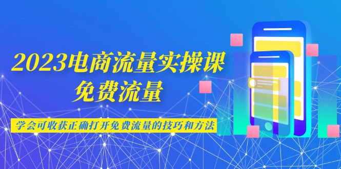 【百度网盘】2023电商流量实操课-免费流量，学会可收获正确打开免费流量的技巧和方法-无双资源网