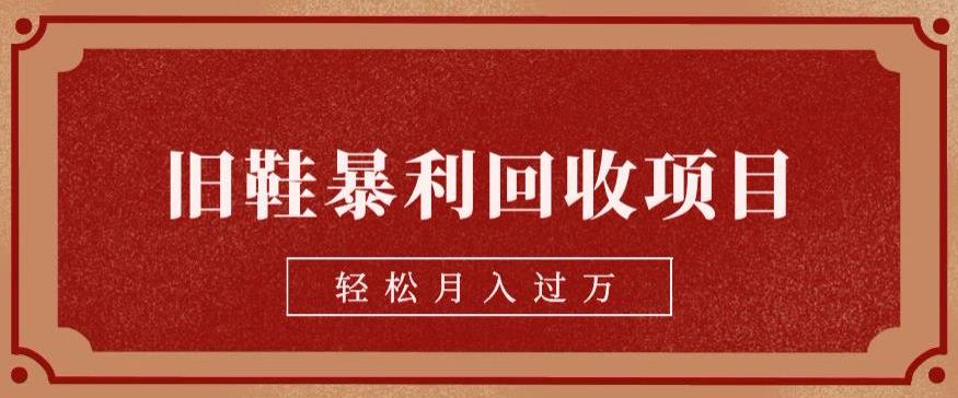 【百度网盘】旧鞋暴利回收项目，轻松月入过万，详细教学视频-无双资源网