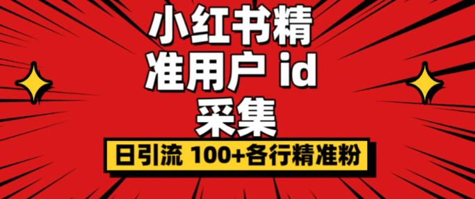 【百度网盘】小白都会用的小红书精准用户id采集器日引流精准粉可达到100+（软件+教程）-无双资源网