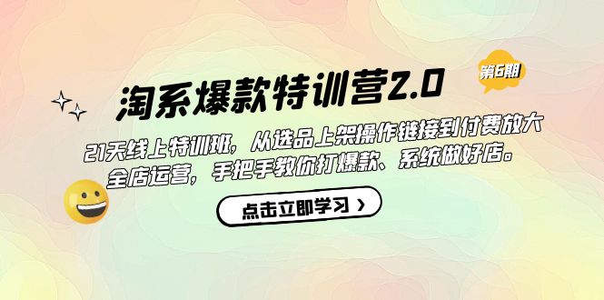 【百度网盘】淘系爆款特训营2.0【第六期】从选品上架到付费放大 全店运营 打爆款 做好店-无双资源网