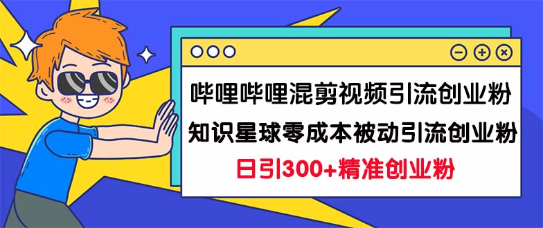 【百度网盘】哔哩哔哩混剪视频引流创业粉日引300+知识星球零成本被动引流创业粉一天300+-无双资源网