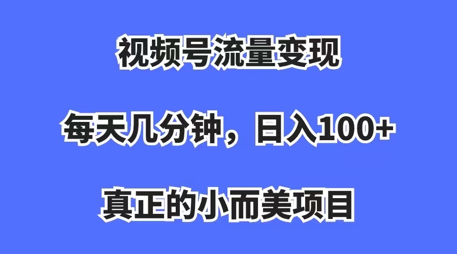 【百度网盘】视频号流量变现，每天几分钟，收入100+，真正的小而美项目-无双资源网