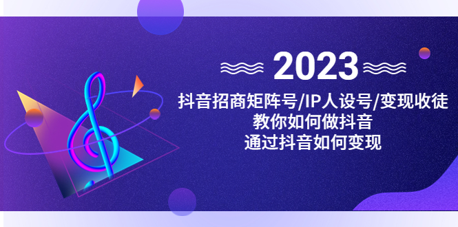 抖音/招商/矩阵号＋IP人设/号+变现/收徒，教你如何做抖音，通过抖音赚钱-无双资源网