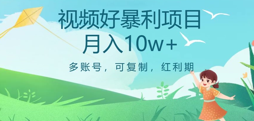 【百度网盘】视频号暴利项目，多账号，可复制，红利期，月入10w+【揭秘】-无双资源网