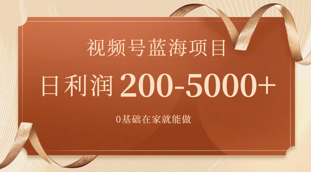 【百度网盘】视频号蓝海项目，0基础在家也能做，日入200-5000+【附266G资料】-无双资源网