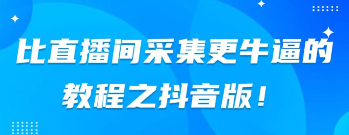 【百度网盘】比直播间采集更牛逼教程之抖音版-无双资源网