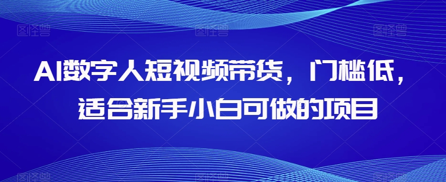 【百度网盘】AI数字人短视频带货，门槛低，适合新手小白可做的项目-无双资源网