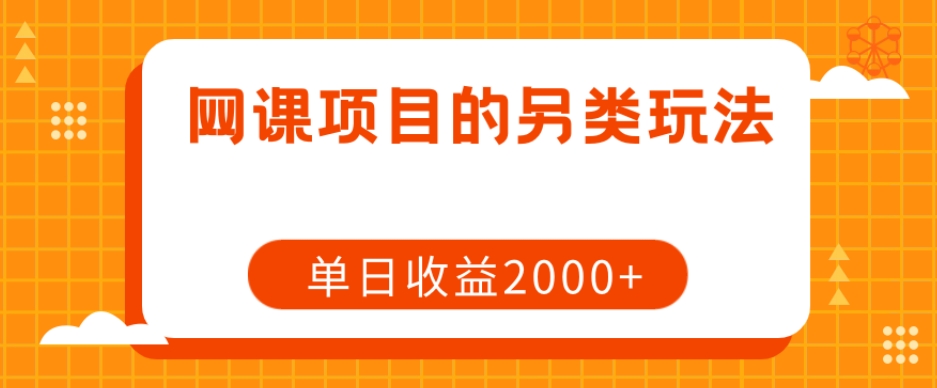 【夸克网盘】网课项目的另类玩法，单日收益2000+【揭秘】-无双资源网