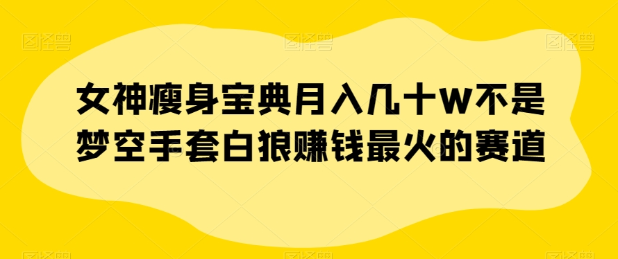 【夸克网盘】女神瘦身宝典月入几十W不是梦空手套白狼赚钱最火的赛道【揭秘】-无双资源网