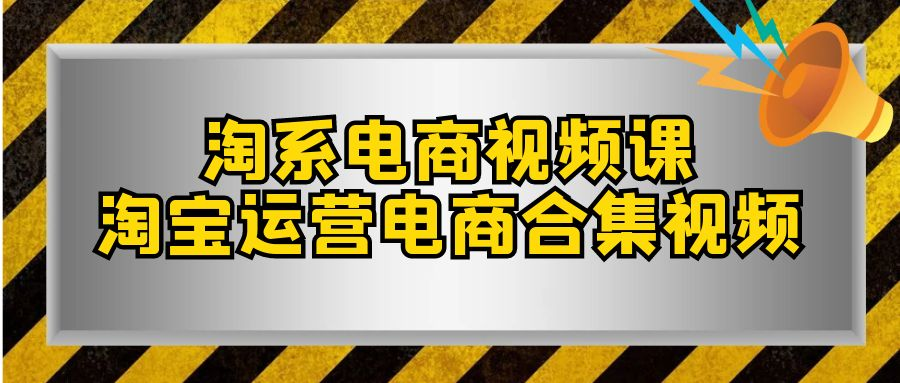 【百度网盘】淘系-电商视频课，淘宝运营电商合集视频（33节课）-无双资源网