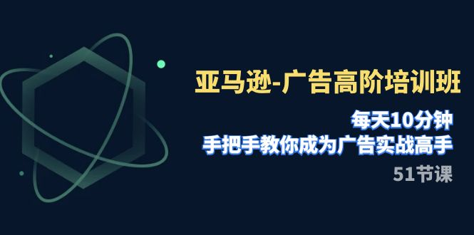 【百度网盘】亚马逊-广告高阶培训班，每天10分钟，手把手教你成为广告实战高手（51节）-无双资源网