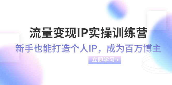 流量变现-IP实操训练营：新手也能打造个人IP，成为百万 博主（46节课）-无双资源网