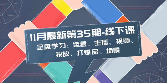 11月最新-35期-线下课：全盘学习：运营、主播、视频、投放、打爆品、场景-无双资源网