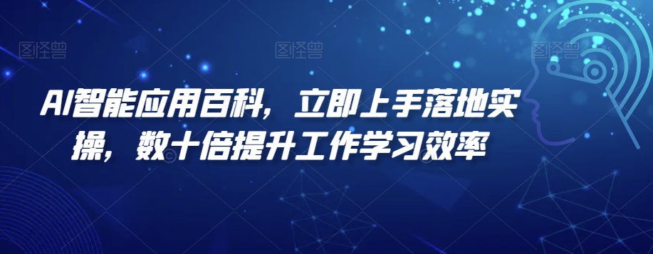 AI智能应用百科，​立即上手落地实操，数十倍提升工作学习效率-无双资源网