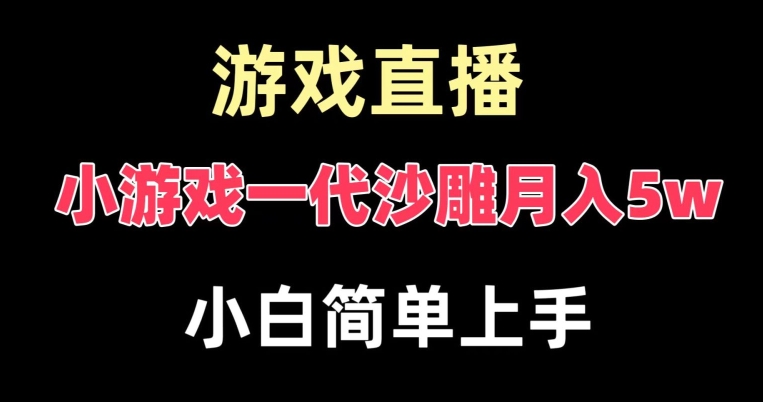 玩小游戏一代沙雕月入5w，爆裂变现，快速拿结果，高级保姆式教学【揭秘】-无双资源网