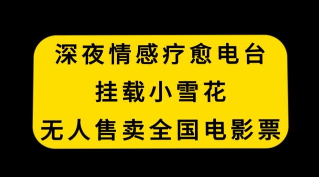 深夜情感疗愈电台，挂载小雪花，无人售卖全国电影票【揭秘】-无双资源网