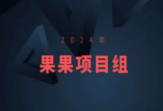 2024年果果项目组项目合集-果果最新项目-无双资源网