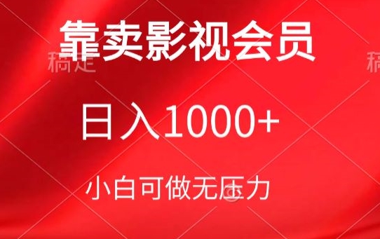 靠卖影视会员，日入1000+，落地保姆级教程，新手可学【揭秘】-无双资源网