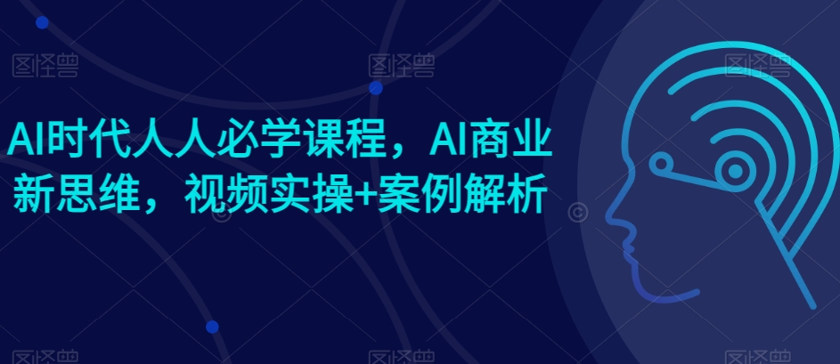 AI时代人人必学课程，AI商业新思维，视频实操+案例解析【赠AI商业爆款案例】-无双资源网