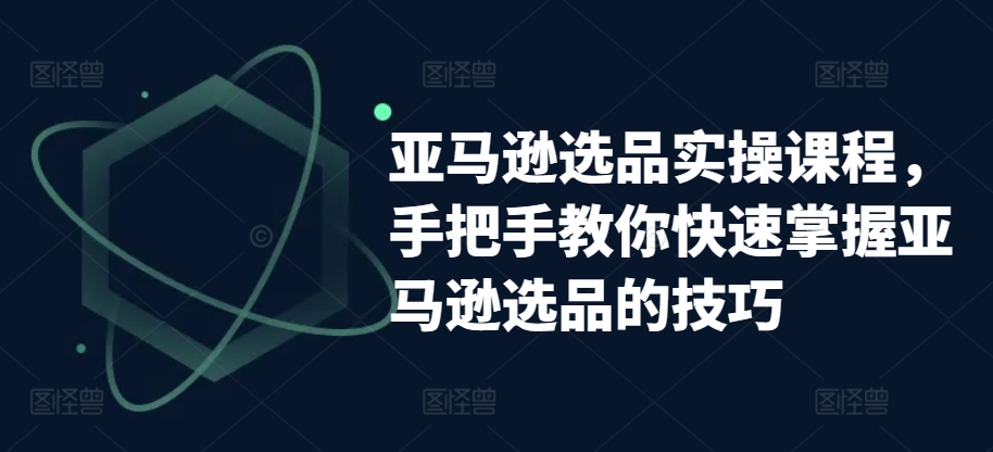 亚马逊选品实操课程，手把手教你快速掌握亚马逊选品的技巧-无双资源网