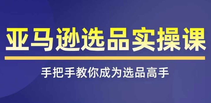 亚马逊选品实操课程，快速掌握亚马逊选品的技巧，覆盖亚马逊选品所有渠道-无双资源网