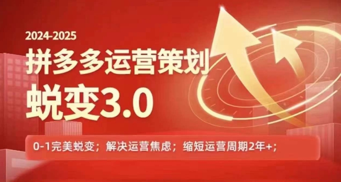 2024-2025拼多多运营策略蜕变3.0，0~1完美蜕变，解决信息焦虑-无双资源网