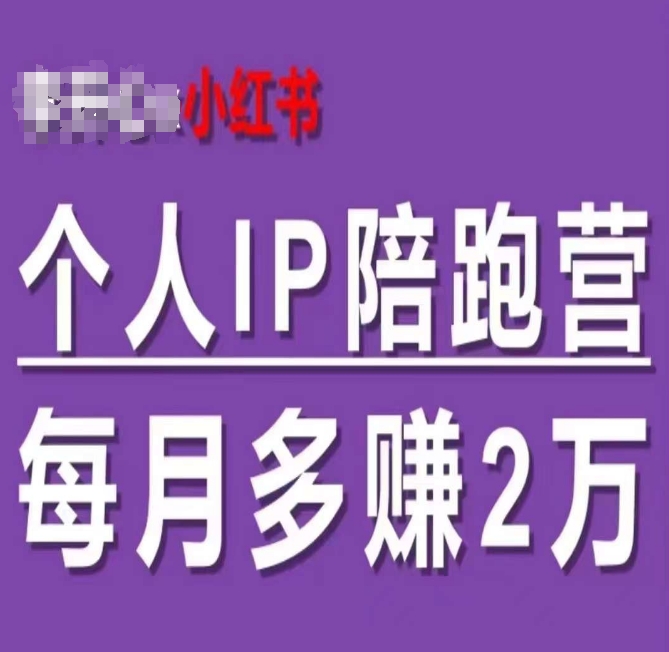 小红书个人IP陪跑营，60天拥有自动转化成交的双渠道个人IP，每月多赚2w-无双资源网