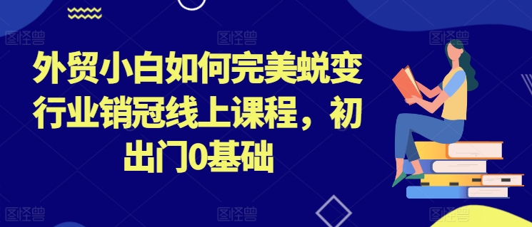 外贸小白如何完美蜕变行业销冠线上课程，初出门0基础-无双资源网