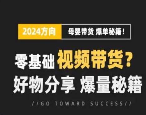 短视频母婴赛道实操流量训练营，零基础视频带货，好物分享，爆量秘籍-无双资源网