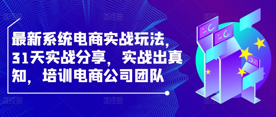 最新系统电商实战玩法，31天实战分享，实战出真知，培训电商公司团队-无双资源网