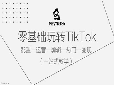 零基础玩转TikTok，配置一运营一剪辑一热门一变现，一站式教学-无双资源网